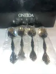 4 Oneida Community CANTATA Stainless Table Oval Spoons 6” Flatware Silverware