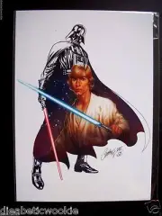 STAR WARS Celebration VII 7 RARE art print postcard Darth Vader Luke Jedi