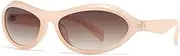 [WNCKSQ] Fashion Women Concept Polygonal Wrapped Model with Futuristic Sense Sunglasses