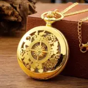 Compass Style Pocket Watch Flip Accessory Alice In Wonderland