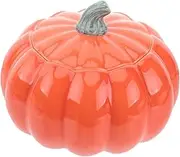 HAKIDZEL 1 Set Pumpkin Bowl Ceramic Steamed Can Food Storage Container Airtight for Soup Dessert Picnic
