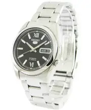Seiko 5 Automatic 21 Jewels Stainless Steel Black Dial SNKL55K1 30M Mens Watch