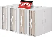 Koretech 4 Pack/ 2 Pack Sheet Organizers and Storage Durable Plastic King Size, Linen Closet Organizers and Storage, Bed Sheet Organizer, Linen Storage (White, 4 Pack)