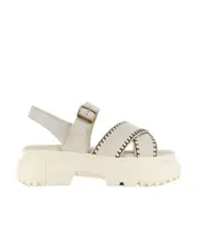 Hogan Strappy Platform Sandals 39.5,38,39 White