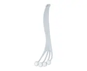 Bath Brush Soft Hanging Desigh Silcone Long Handle Back Scrubber Body Brush Bathroom Supplies -Grey