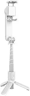Fahgaer 72cm Anti-Shake Mobile Phone Gimbal Stabilizer Bluetooth Selfie Stick Aluminum Alloy Handheld Stabilizer White