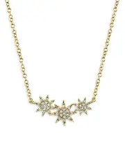 Moon & Meadow Diamond Star Pendant Necklace in 14K Yellow Gold, 0.09 tcw - Exclusive
