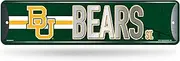 Rico Industries NCAA Baylor Bears Home Decor Metal Street Sign 4" x 15" Home Décor - Bedroom - Office - Man Cave