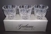 Gorham LADY ANNE Votive Candle Holders Set of 3 with Tealights Crystal NEW