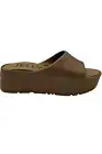 Lemon Jelly Vegan Platform Slide Sandals Sunny Bronze Metal