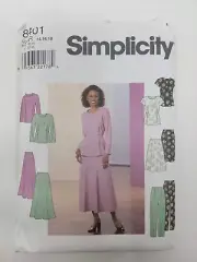 Simplicity 8401 Misses Top Skirt Pants Sewing Pattern sz 14 16 18