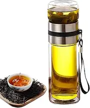 Separating Tea and Water Cup, Tea Infuser Bottle in - Leak Proof Tea Bottle, - War - Tar Bottle, Double Wall Tea - Cup, Men - Water