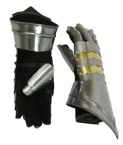 Medieval Knight Armour Warrior Gauntlets Gloves Combat Metal Halloween Vintage