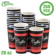20oz Design Coffee Cups Hot Cold Drinks Disposable Hot Beverage BPA Free 250pcs