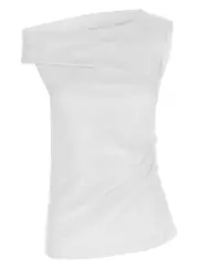 [Dries Van Noten] Dries Van Noten-Henray Top Bianco-Donna XS
