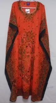 Womens Hippie Boho Caftan Kaftan Kimono Sleeve Cocktail Maxi Dress Plus Size