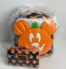 Loungefly Disney Mickey O Lantern Pumpkin Glow In The Dark Mini Backpack Wallet