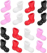 OKUMEYR 50pcs Miniature Doll Shoes Santa Boots Adornments for Crafts Cute Mini House Decor for Imaginative Play and Doll Decoration
