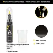 Touch Up Paint For Ssang Yong All Models KAA Cygnus Khaki With Polish Paste