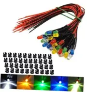 80Pcs 5MM 3Volt LED Lights Kit Emitting Diodes Pre Wired LED Lights Diodes 5mm