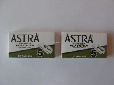 10 ASTRA Superior Platinum Double Edge Razor Blades