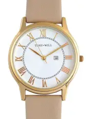 [TONY+WILL] Galaxy Leather Strapped Watch in Multicolor