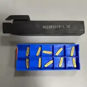 5Pcs MGEHR2020-1.5 Lathe Turning Tool grooving cutting holder + MGMN150-G