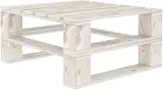 White Wood Pallet Table Outdoor Patio Wooden Tables - Dining, Kitchen, Outside, Solid, Foldable