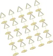 20pcs Gold Triangle Metal Memo Clips Elegant Table Holders for Weddings Parties and Events Sturdy Design for Photo Display and Signage