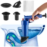 Drain Blaster Toilet Air Plunger Set Powerful Unblocker High Pressure Blockage