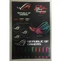 在飛比找蝦皮購物優惠-華碩 ASUS ROG 貼紙 信仰貼紙 風扇貼紙