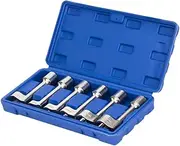Okiyakusama 6x Diesel Injector Line Socket Wrench Set Auto Repair Tools Wear Resistant Automotive L Type Fuel Injectors Removal Tools