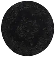 Brooklyn Distressed Medallion Emerald Green Round Rug