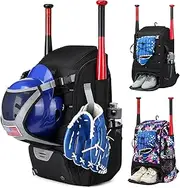 GOTECH Softball Bag,Softball Bat Bag For Youth Adults,Baseball Bag with Fence Hook for TBall Bat & Equipment,Lightweight Baseball Bat Backpack with Shoe Compartment,Large Main Compartment for Helmet