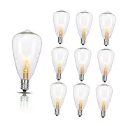 10-Pack Edison Replacement Light Bulbs, 7-Watt E12/C7 Incandescent 10PK St38