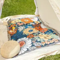 在飛比找松果購物優惠-森系小眾戶外露營野餐氛圍感裝飾針織沙發毯流蘇掛毯床蓋巾 (8