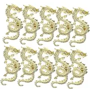NIYANGLE 10Pcs Dragon Nail Charms Nail Gems for Christmas Weddings Birthdays More Unique Nail Art Ornaments for Home Professional Use Non Fading Decorations