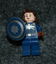 Captain Carter Minifigure w/ Shield ~ Marvel Superheroes ~ Lego Avengers NEW