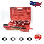 Professional 7 Die Pipe Threader with Ratchet Handle - Effortless Threading