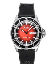 Mido Ocean Star Swiss Made Automatic Tribute Gradient Rubber Strap Red Dial Diver's M026.830.17.421.00 200M Men's Watch
