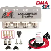 DMA Diff Breather Kit 4 Port Toyota Landcruiser 60 73 75 78 79 Series 4X4