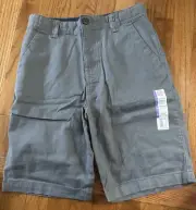 Wonder Nation Chino Shorts Adjustable Waist Boy Sz 16 Dark Gray NWT️☀️