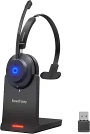 Bluetooth Wireless Headset with Mic for Work,Noise Reduction Headsets, Mono Comp