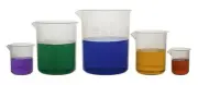 5 Piece Premium Laboratory Plastic Beaker Set, Made of High Clarity Polypropy...
