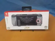 PowerA Console Shield for Nintendo Switch Silver Zelda Hyrule Crest W/Soft Grips