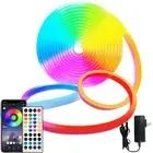 16.4ft neon LED Strip Lights with Remote APP Control IP65 Waterproof Flexible...