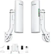 Point to Point Starlink Internet Wireless Long Range Transmission with Bracket Mount for Starlink Gen 3 Router, Starlink WiFi Extender, 5.8GHz 3KM 1000Mbps with 18dBi High Gain Antenna, 2 Pack
