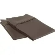 Egyptian Cotton 1200 Thread Count Solid Pillowcase Set King-Charcoal