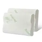 2X Luxury Soft Contour Bamboo Pillow Cushion Memory Foam Fabric Hypoallergenic