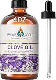 EVOKE OCCU Clove Essential Oil 4 Oz, Pure Clove Oil for Skin Massage Aromatherapy Diffuser- 4 FL Oz